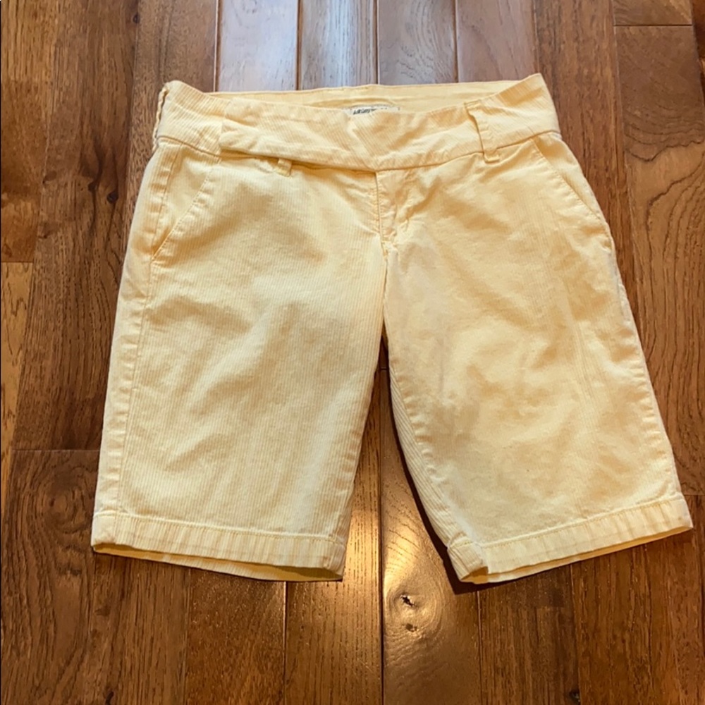 Yellow Bermuda shorts